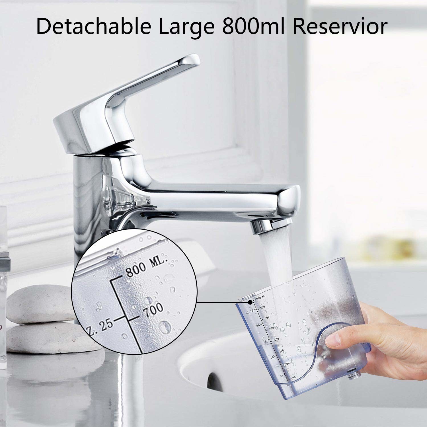 Family Use 800ml Countertop Waterproof Water Flosser