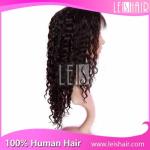 Factory price brazilian virgin remy hair curly full lace wig