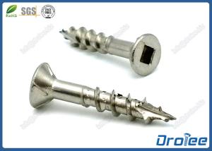 Quality 304/316 Stainless Steel Countersunk Head Square Drive Deck Screw w/ 4 Ribs wholesale