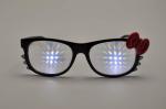 Hello Kitty Frame Fireworks Glasses With 13500 Lines Diffraction Effect Black