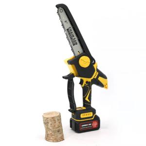 Quality Garden Tool 8inch Chain Saw Portable Wood Cutting Machine Rechargeable Powerful Battery Chain Saw wholesale