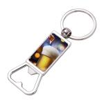 Decorative Sublimation Metal Keyrings With Bottle Opener European And American