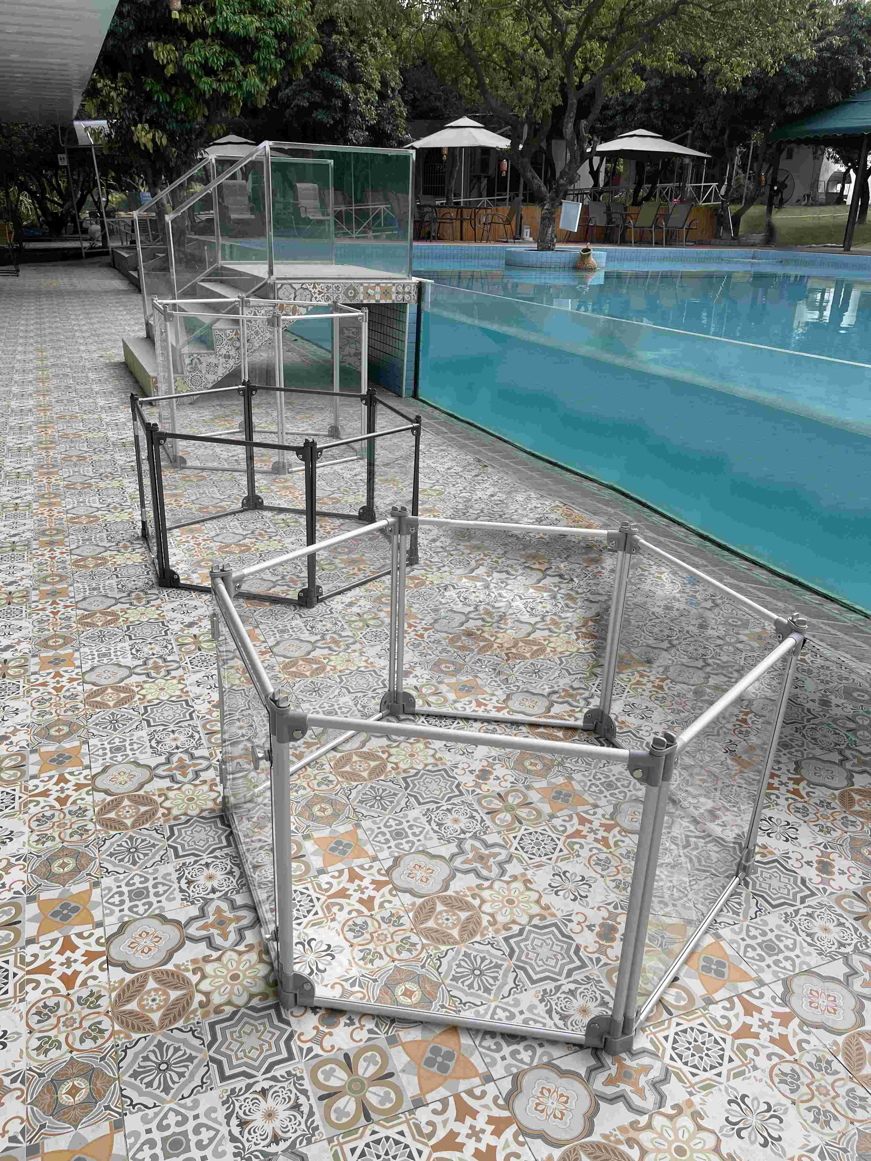 Outdoor Metal Portable Pet Fences For Yard Pool And Garden