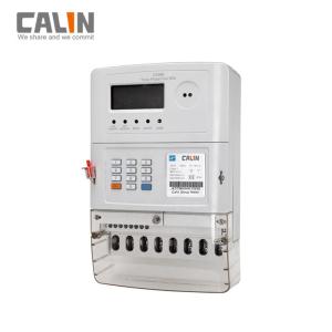 Quality 20 Digits Token Three Phase Energy Meters , Low Credit Warning Tamper Protection wholesale
