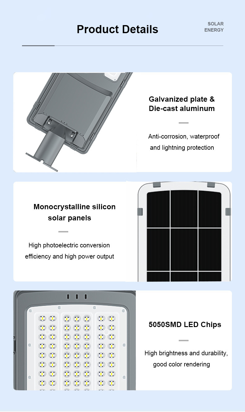 Road Lighting Intergrated All in Two LED Solar Powered Street Light Outdoor Ip65 Waterproof