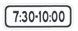 Quality Hot Sale Transportation Facilities Time Auxiliary Sign Rectangle Safety Signs Plate wholesale