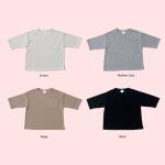 190gsm Kids Basic Pocket Long Tee 4 Colors Regular Fit Style 100% Cotton