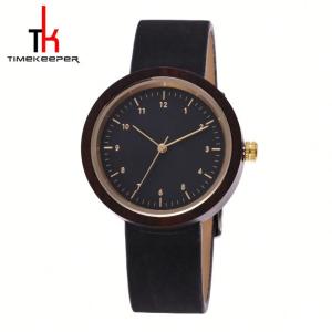 Quality Bamboo Wood Mens Watches Leather Band Private Label Custom Logo wholesale