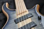 5 string custom bass guitar fanned frets electric bass guitar neck through body