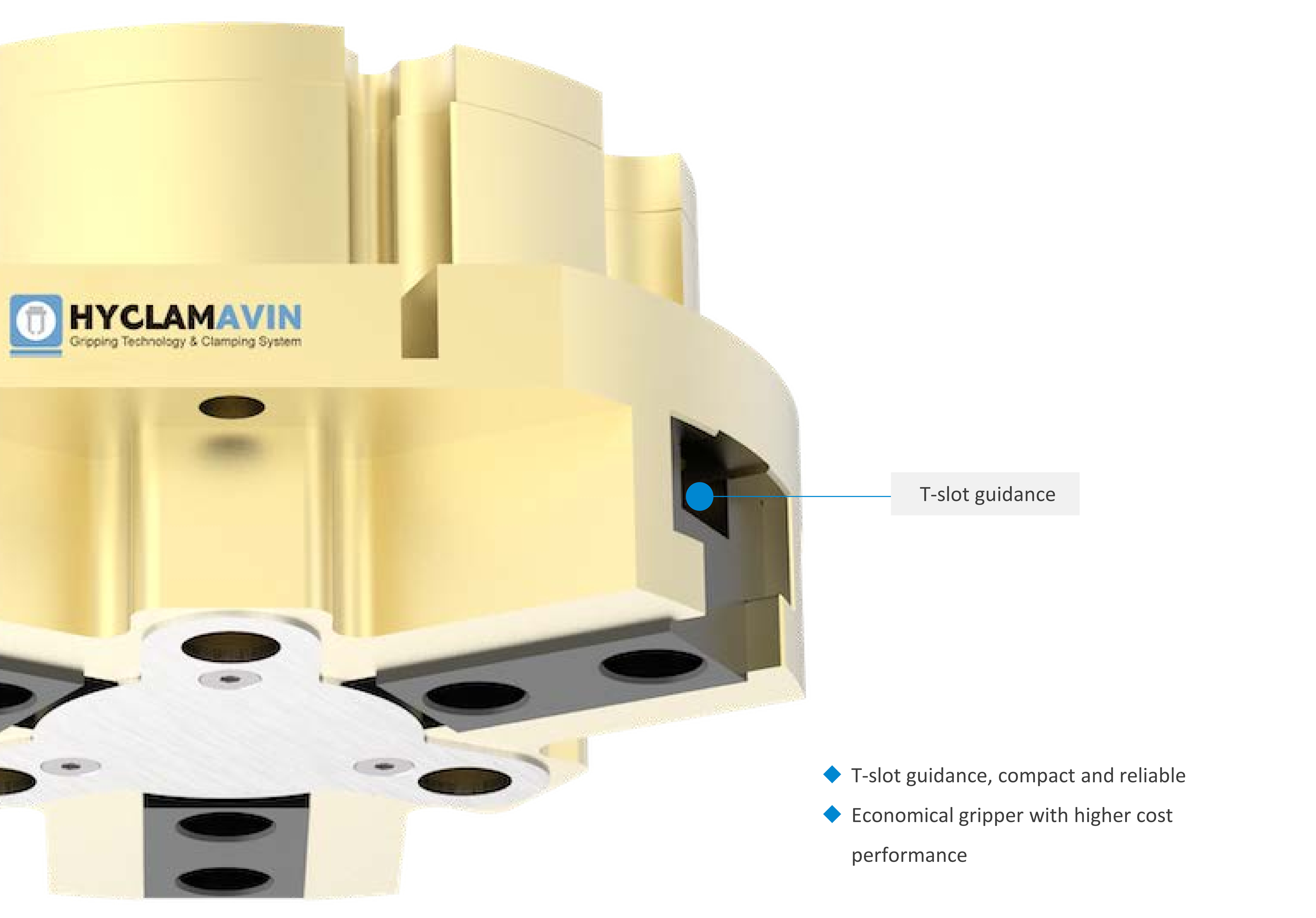 Precision 3 Jaw Pneumatic Gripper Adjustable 50N Three Jaw Gripper