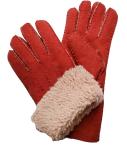 Fashion Ladies Sheepskin Gloves , Ladies Real Leather Gloves Plain Style