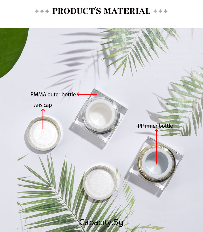 Luxury 30G Empty Cosmetic Cream Jars Container For Skin Care Packaging