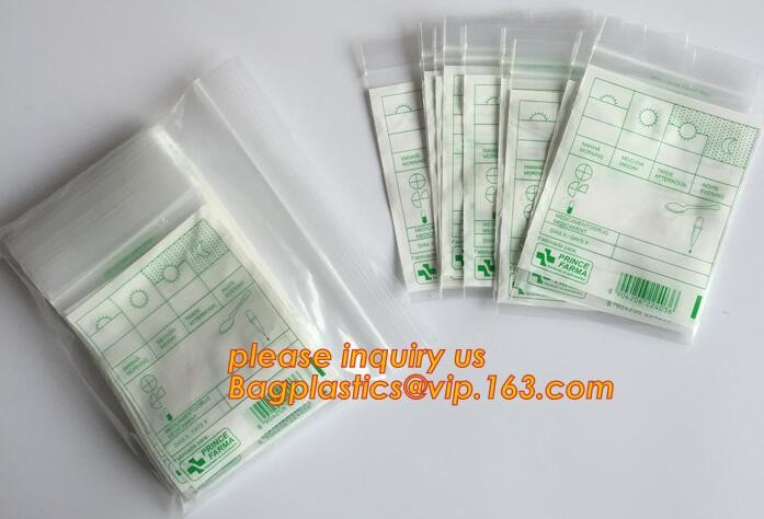 tablets pills packaging bag, poly medical dispenser Zip lockk bag drug zipper bags reclosable bags, zipper bag medical min