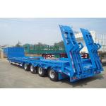 Low Bed 4 Axle Heavy Duty Lowboy Truck Trailer / Container Diesel Semi Tractor