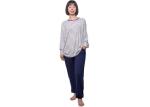 OEM Service Ladies Woman Yarn Dye Stripped Pajamas 95% Viiscose 5% Elastane