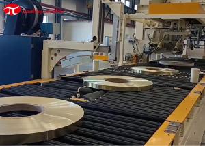 Quality Slitted Coil Wrapping Machine Belt 5T Coil Stretch Wrapping Machine wholesale