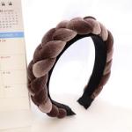 Winter fashion Plush braid headdress handmade flannel headband hair accessories
