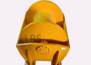 Quality 140KN Hydraulic Crane Winch With Height Flanges / Yellow Hydraulic Crane wholesale