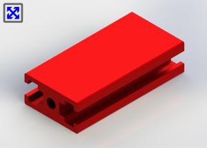 Quality Red Color Painted 20 * 40 T Slot Channel Aluminum Small Size Assembly Parts wholesale