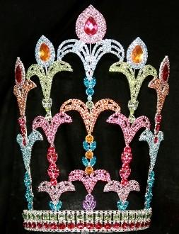 colourful pageant crowns and tiaras tall rhinestone crowns and tiara wholeslae