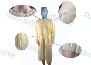 Quality PP Light Yellow Disposable Isolation Gowns Protective Surgery Clothing wholesale