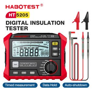 HT5205 Digital Insulation Resistance Tester High-Precision 2500V Voltmeter Resistance Meter 0~200GΩ Megohmeter Ohmmeter