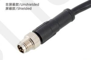 Quality M8 Straight Male Overmolded Plug Metal Interface 3/4A 5B IP67 Waterproof IP67 Rating wholesale