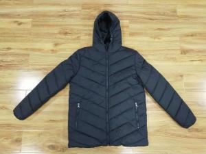 Quality Lightweight Mens Black Hooded Puffer Jacket With Hood Mens Long Puffa Coats wholesale