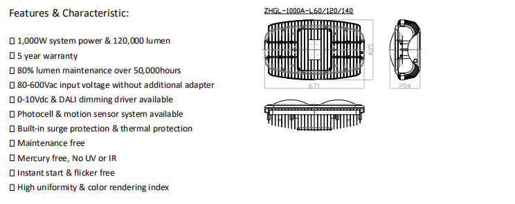 IP 65 Football Stadium Floodlights 600w 66000lm Led Flood Light For Football Field