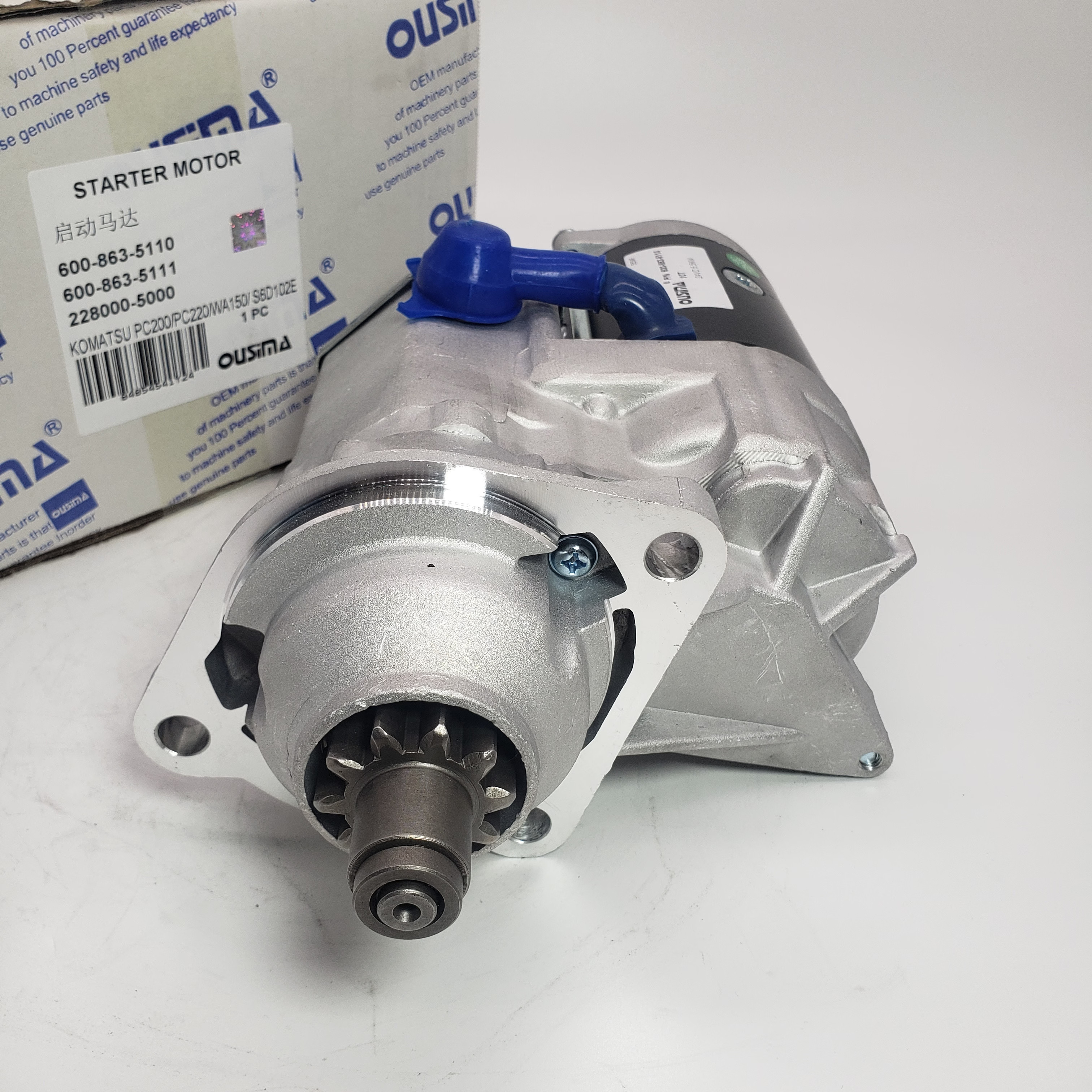 600-863-5110 Starter Motor 600-863-5111 228000-5000 For KOMATSU PC200 PC220 WA150 WA320 SD102E SA6D102E