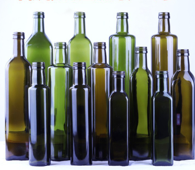 Glass Kitchen Bottle for Seasoning Acceptable OEM/ODM Glass Collar Olive Oil Bottle
