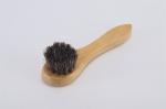 brown boot shoe brush cleaning Wooden Handle Horsehair Pighair PP Bristle