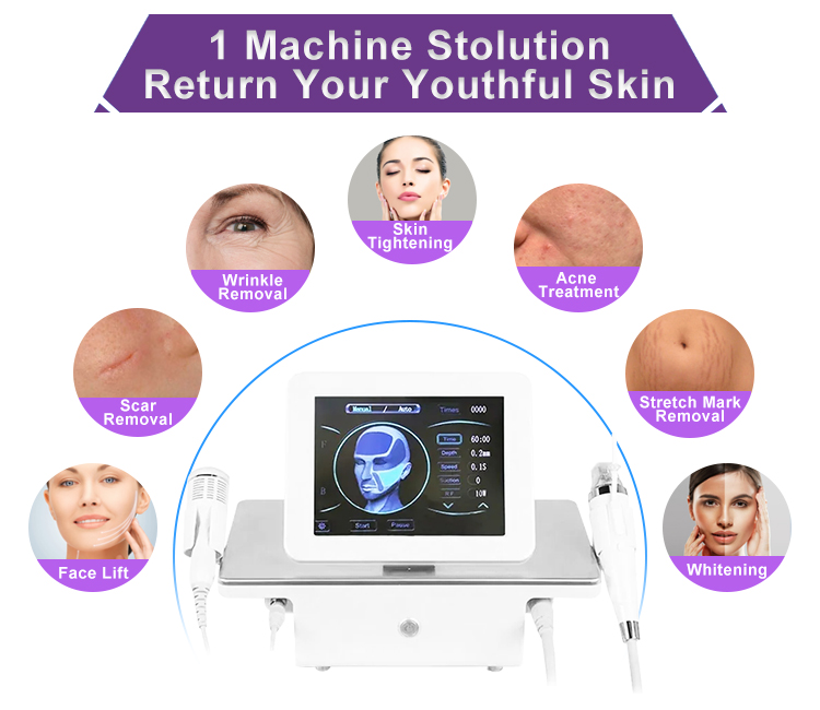 Portable Gold Micro Needle Equipment Radio Frequency Fractional RF Microneedle Machine For Ance Treatment