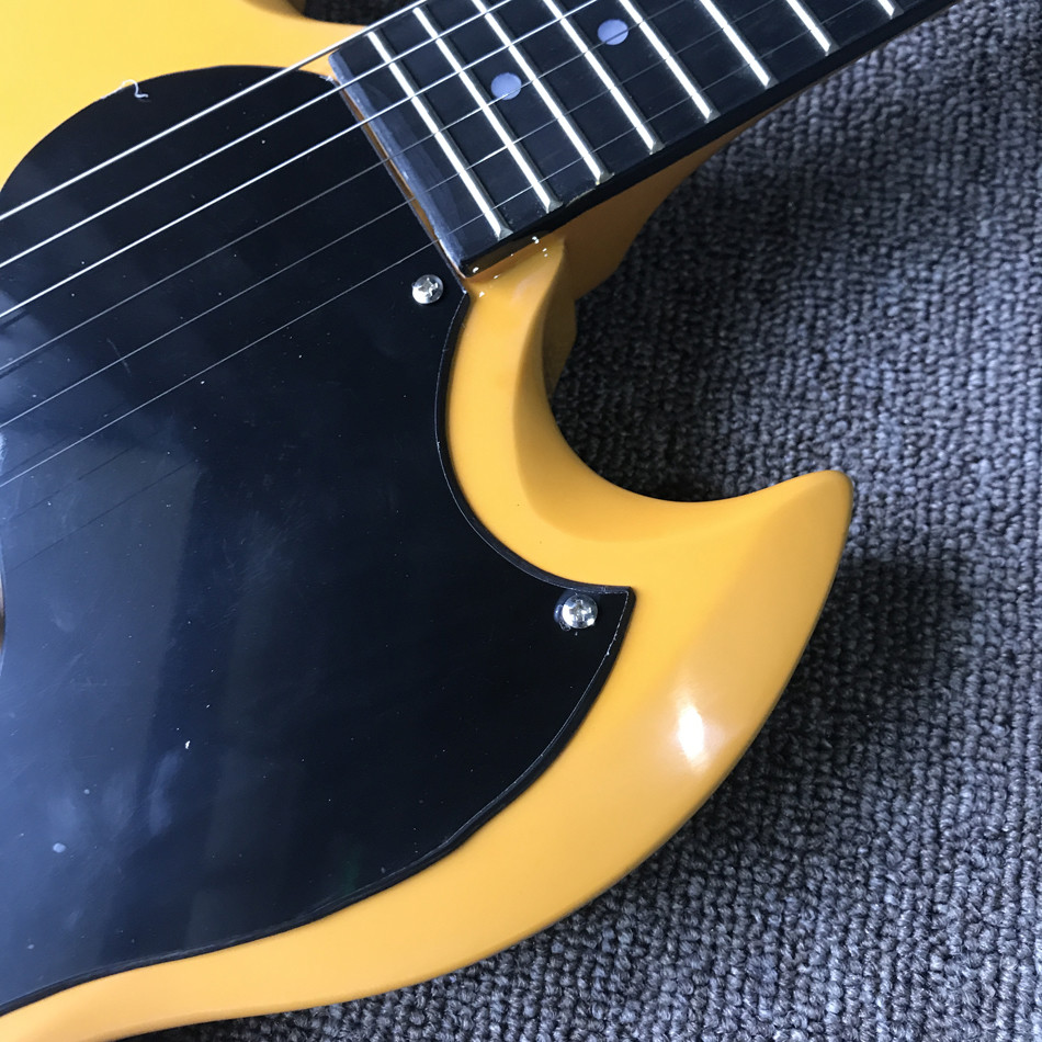 Custom relic SG electric guitar, A P90 pickup, ebony fingerboard relic electric guitar, free shipping