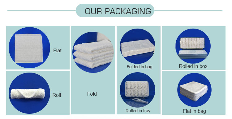 Cheap Custom small roll cotton disposable airline hand towel With Logo