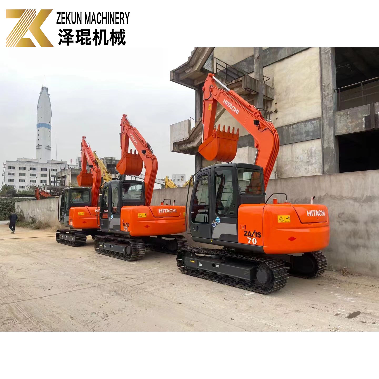 Second Hand Hitachi ZX70 Excavator with 2015 Year and Other Hydraulic Valve