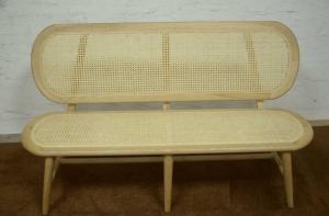 Quality Luxury Cane Modern Bench Wooden Wicker Rattan Benches Outdoor Garden Sofa Chair wholesale