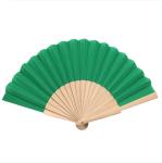 Technique Painted Wood Hand Fan Customized Design for Gift Museum Souvenir White