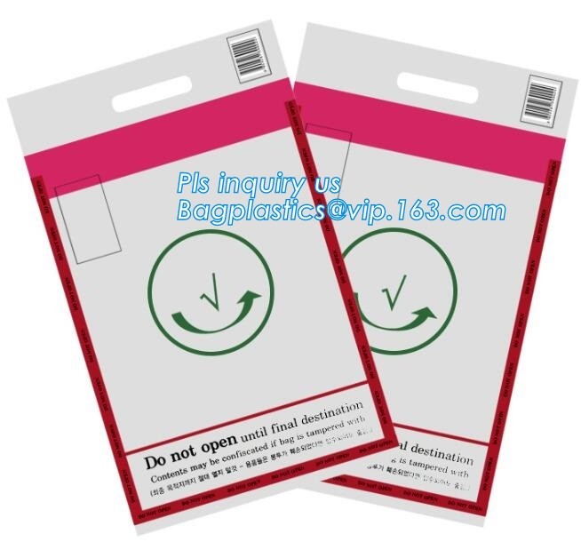 Opaque Tamper Evident Sealing Plastic Bank Money Steb Security Bag / Custom Self Adhesive Plastic Courier Bag, bagease