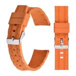 Multiple Colors Soft Silicone Watch Strap 22mm Flexible With Stainless Buckles