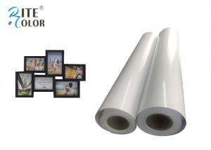 China Microporous Resin Coated Satin Inkjet Photo Paper Roll 2 Inch / 3 Inch Core on sale