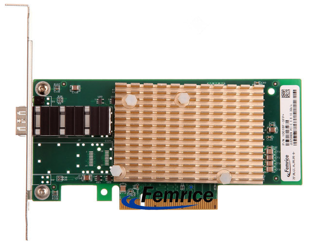 Femrice 10G 1 Port PCI Express x8 Interface Server Adapter SFP+ Fiber Optic Network Interface Card INTEL 82599 Chipset