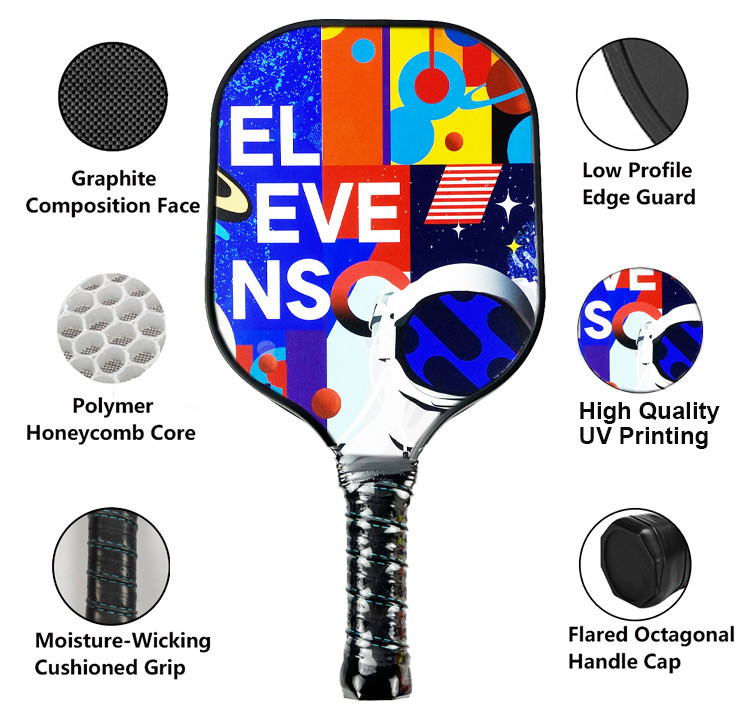Polymer Honeycomb Core Pickleball Racket Carbon Fiber Graphite Pickleball Paddles