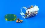 PET Round Plastic Food Containers Environmentally Friendly 80MM Caliber