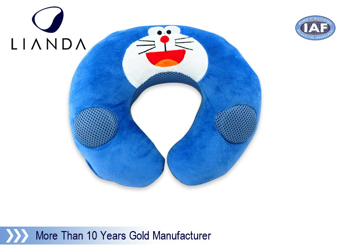 Customized Animal Memory Foam Pillows , Soundbox U Shape Pillow With Velvet Cover