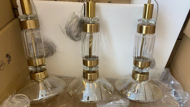 LED Glass long pendant lights Hall Parlor Restaurant Bedside EBB & FLOW Futura Pendant Lamp(WH-GP-124)
