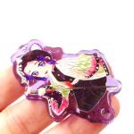 Non Clear Anime Acrylic Charms Plastic Shaker Logo Customized