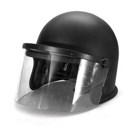 High Security Anti Fire Control Helmet with White ABS and Curve Visor