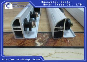 Quality Sand White Single Pad Aluminium Track Rail For Invisible Safety Grilles wholesale