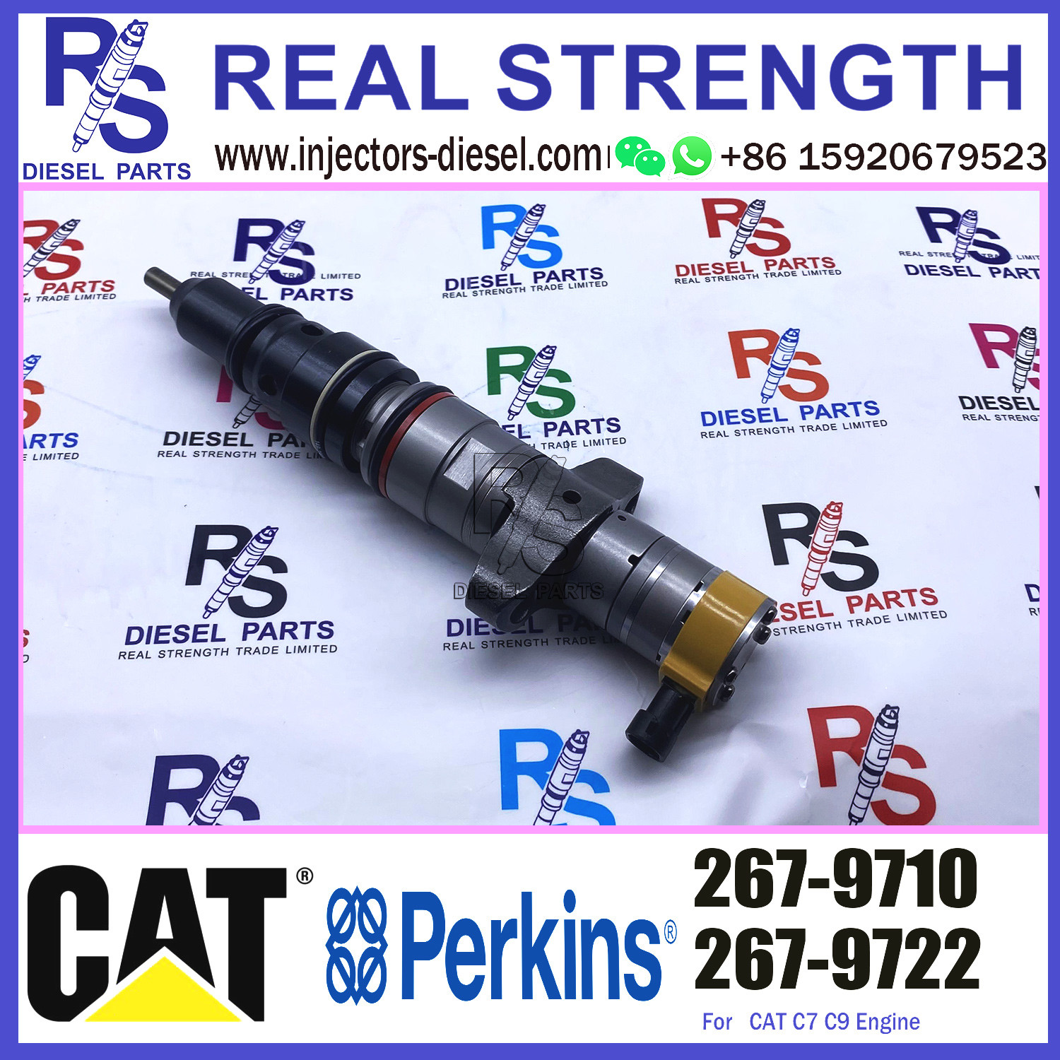 Common rail Injector Diesel fuel Injector 267-9722 267-9717 267-3361 267-9710 for CAT C7 C9 Engine